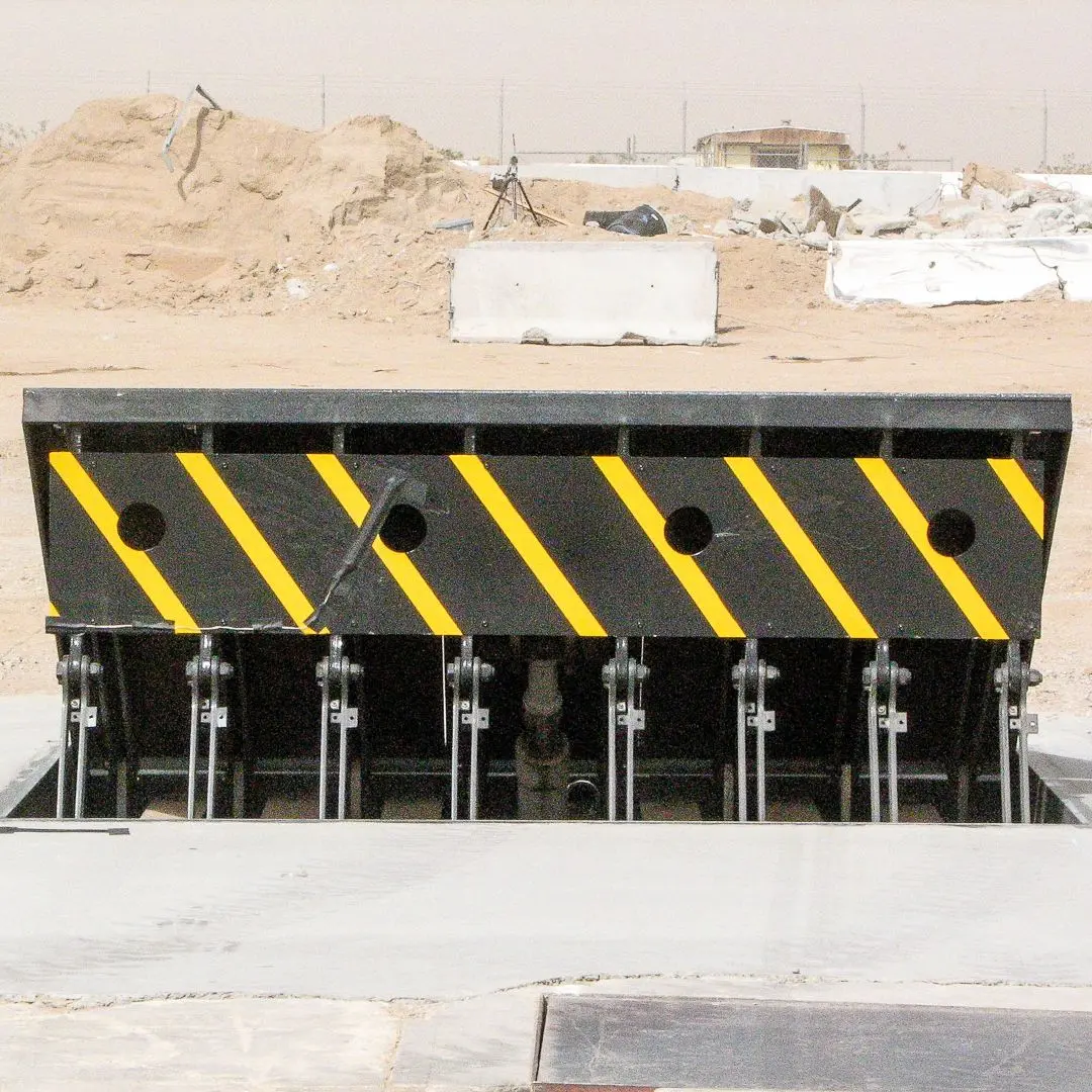 Sentinel Image Sentinel wedge barrier black and yellow stripes