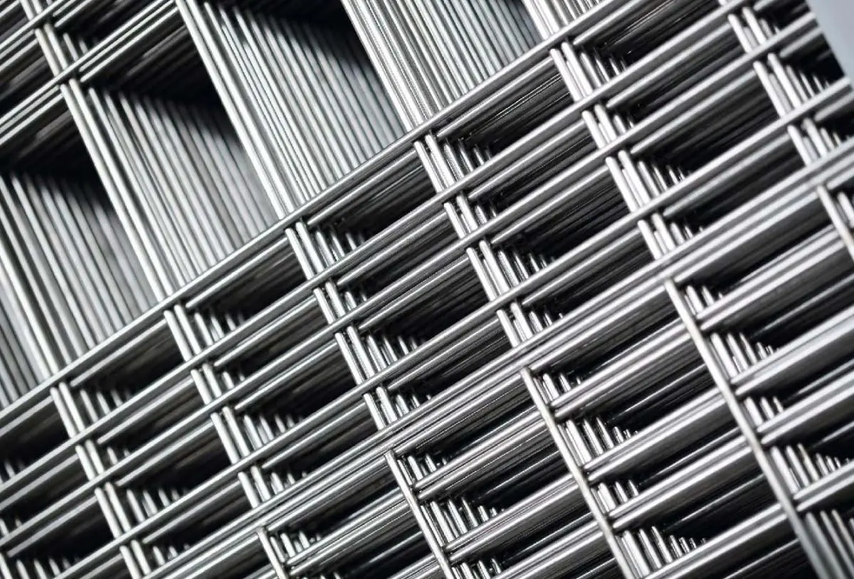 Close-up of welded wire mesh