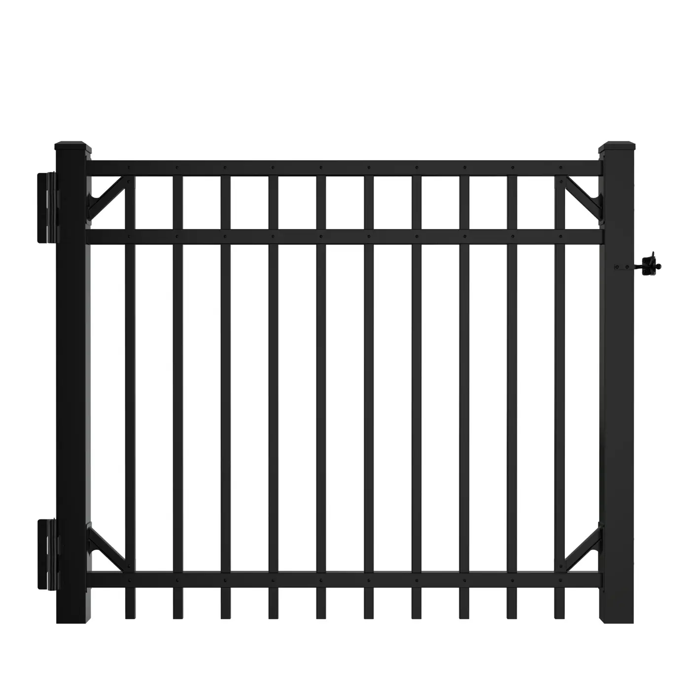 Catalyst Manchester Straight Gate 48x60 3 Rail Black Front