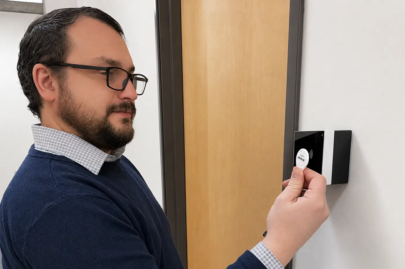 CellGate Source Asset Scan Key Fob over Halo Reader in Office A