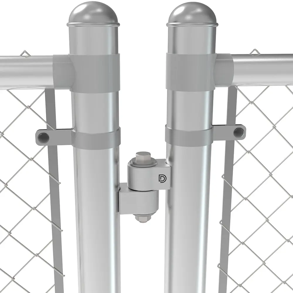 Chain link fittings and hardware - chain link gate latch hardware on a chain link fence, D&D Technologies
