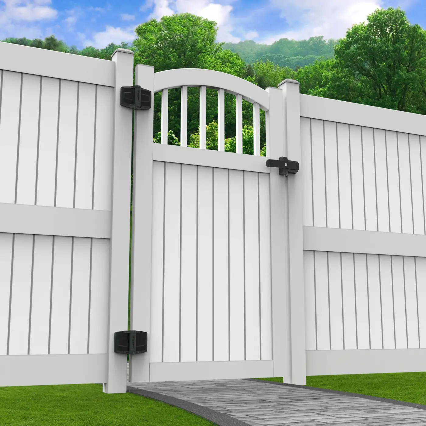 Gate hardware - self-closing hinge and latch gate hardware, D&D Technologies