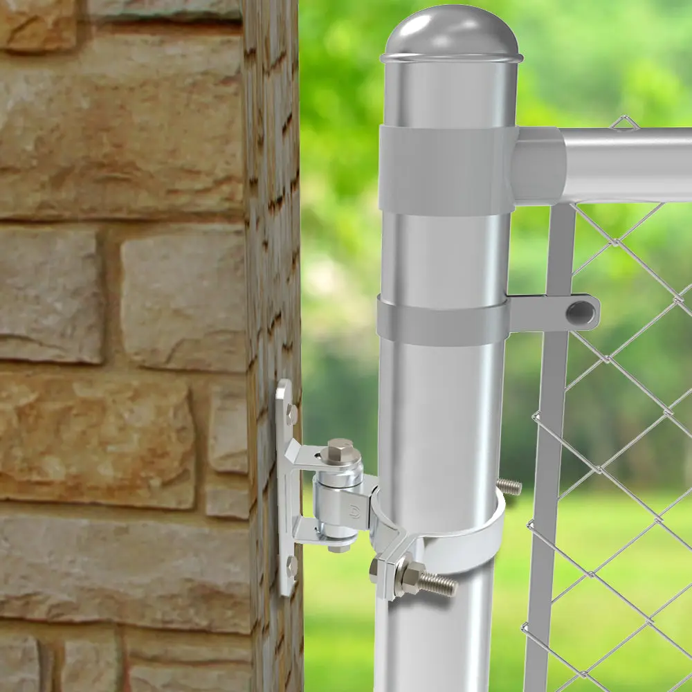 Chain link fittings and hardware - chain link gate latch hardware on a chain link fence, D&D Technologies