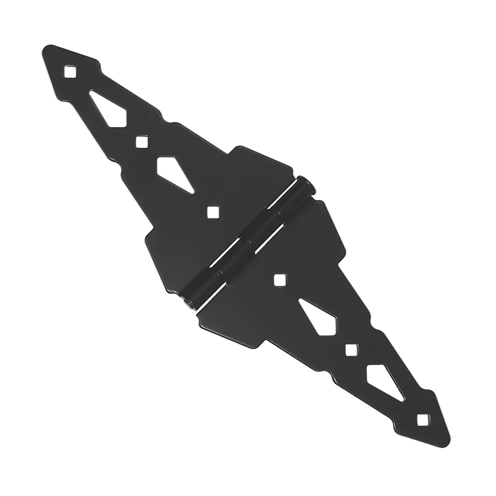 Wood gate hardware - black wood-gate strap hinge, latch and hardware, D&D Technologies