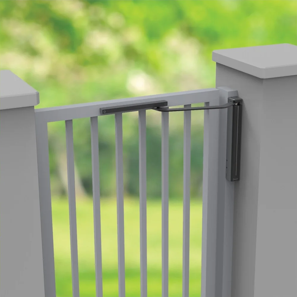 SureClose self-closing gate closer on a pedestrian gate