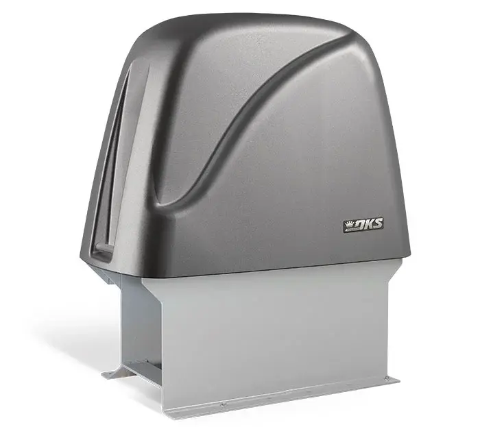 Commercial slide gate operator - slide gate operator installed on a sliding gate, DoorKing