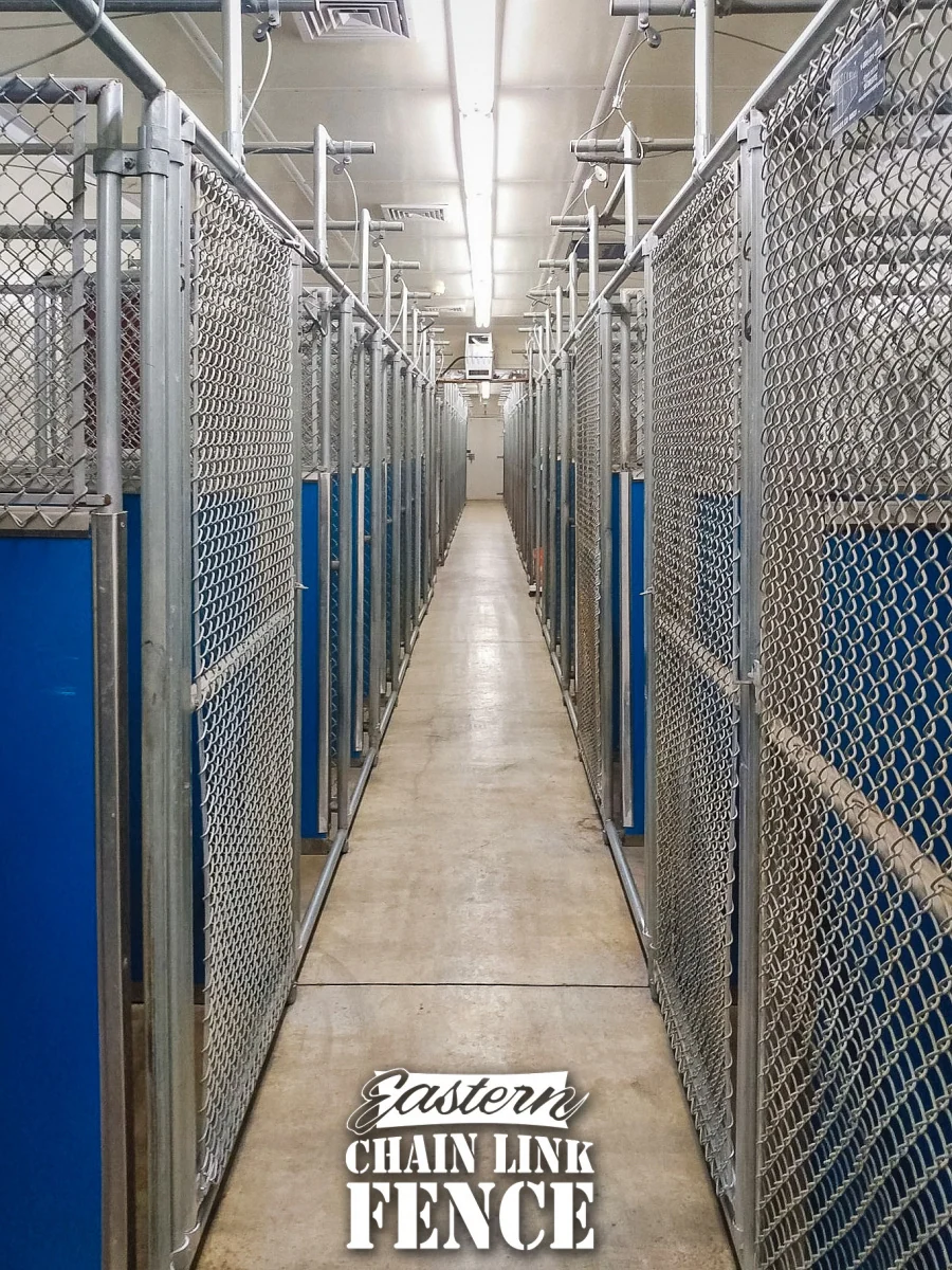 8 ft galvanized industrial chain-link cage enclosure