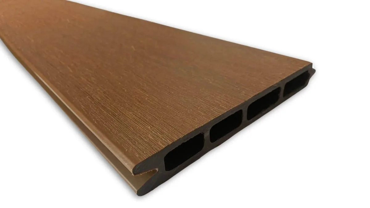 Valla cap composite board in a teak finish