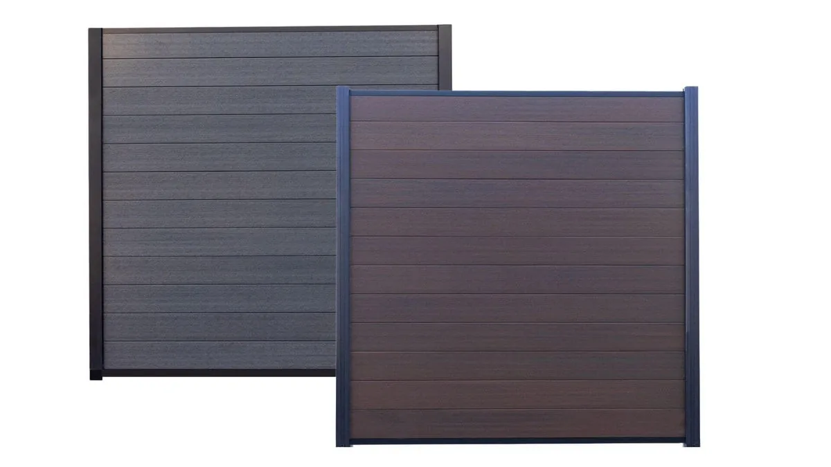 Valla horizontal composite fence panels in two colors