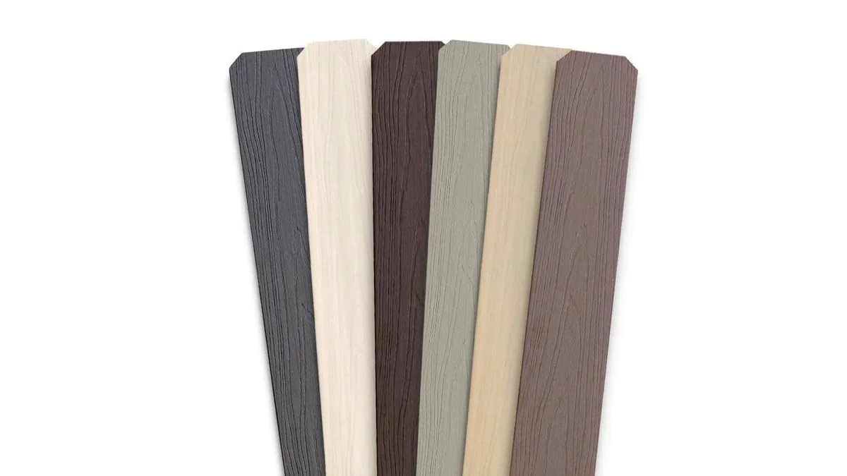 360 cap composite fence pickets in assorted colors