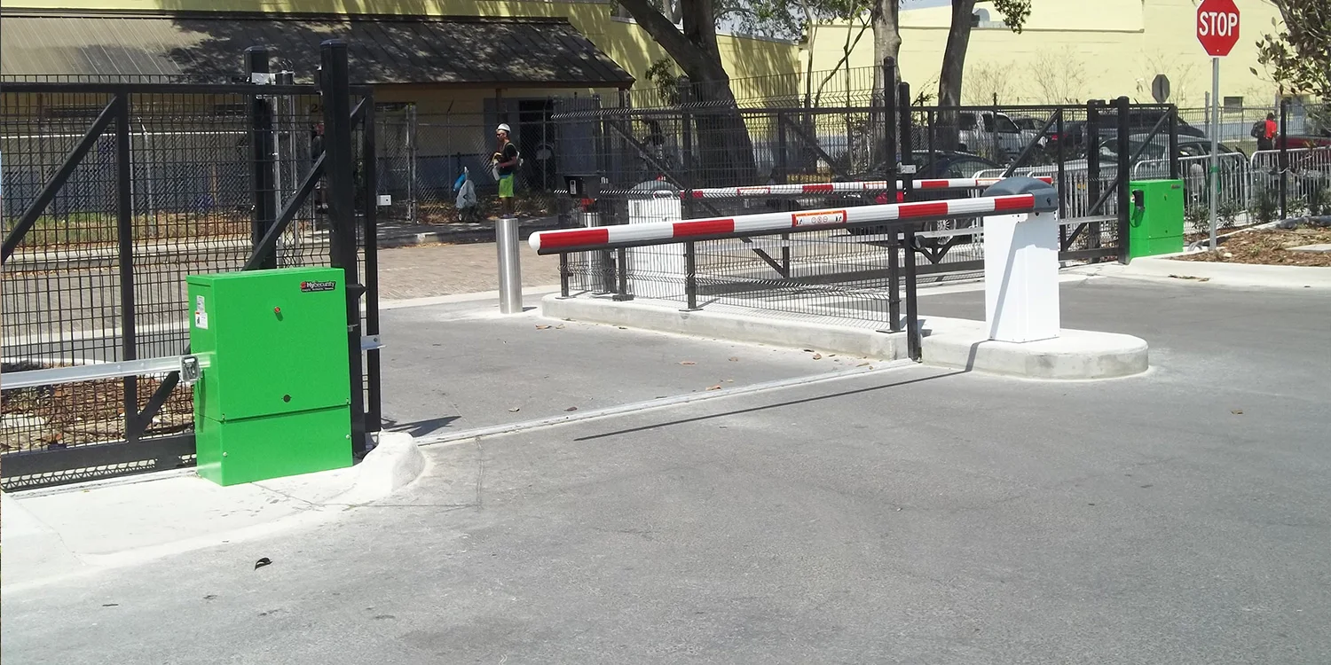HySecurity SlideDriver slide gate operator at an installed gate