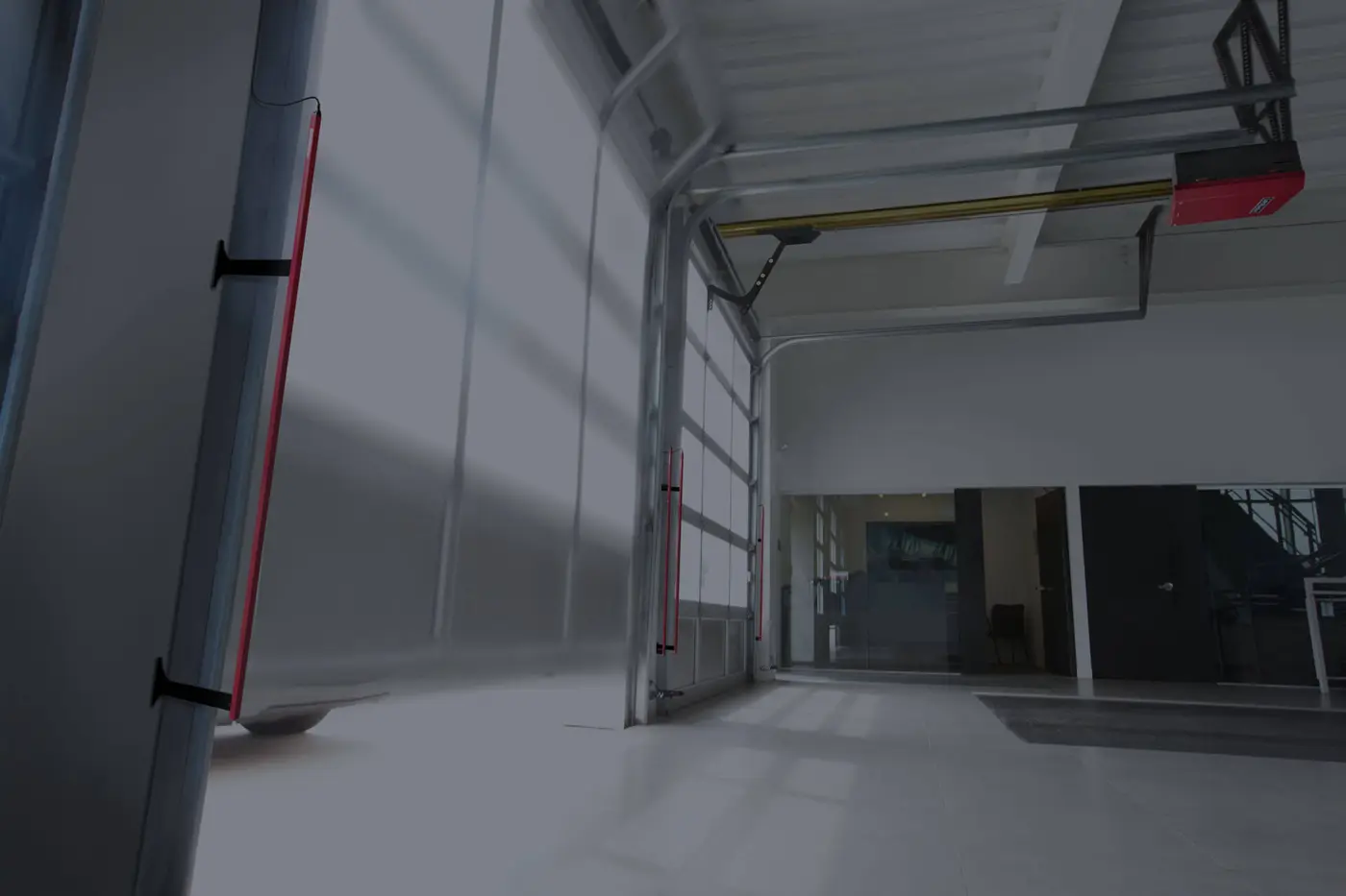 Garage interior with a LiftMaster garage door opener