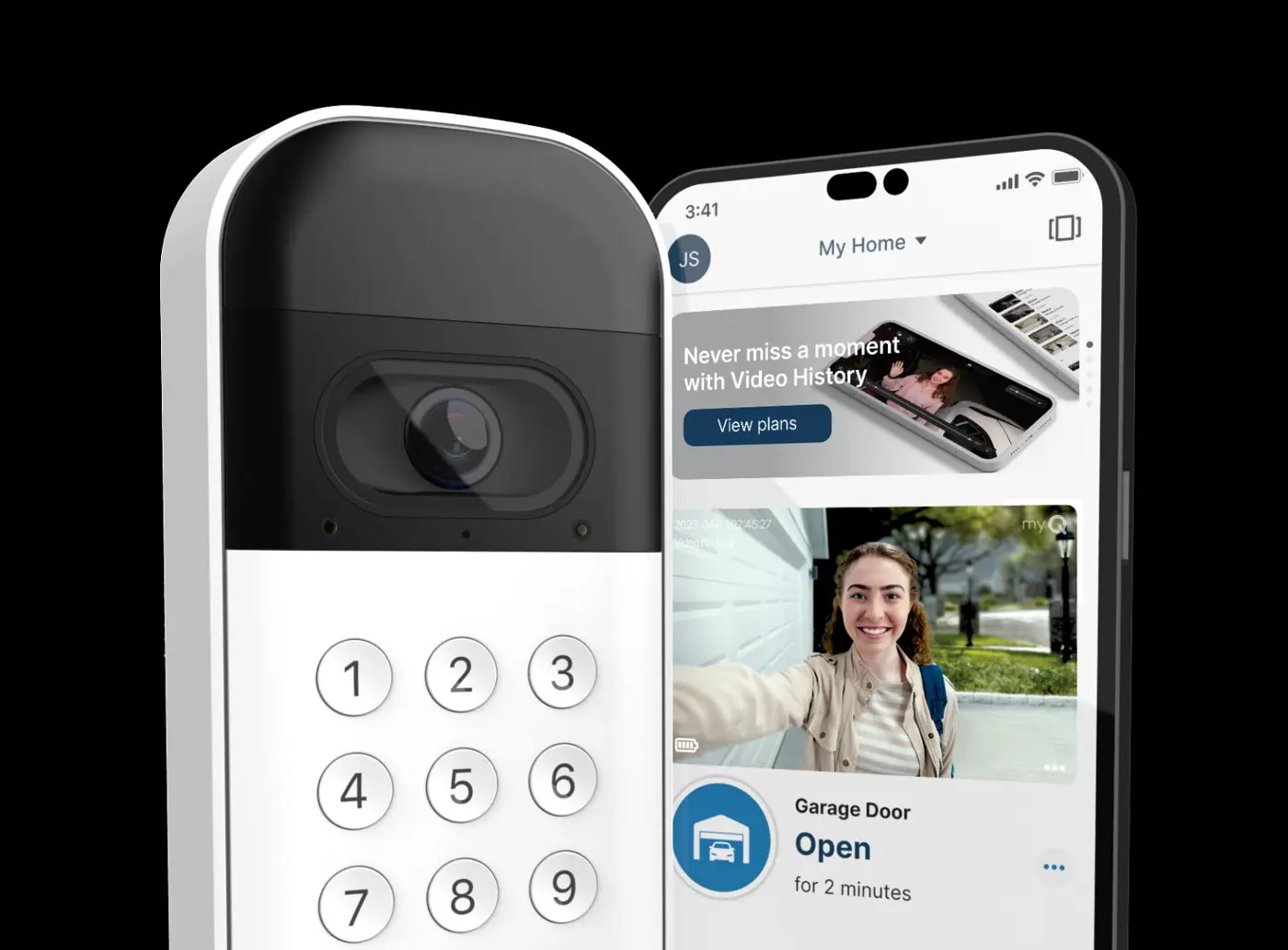 LiftMaster myQ keypad with camera and phone app