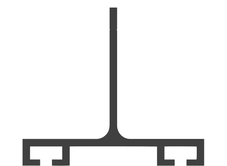Miller Edge T-shaped mounting channel profile