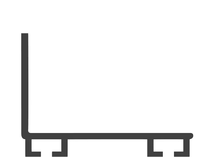 Miller Edge L-shaped mounting channel profile