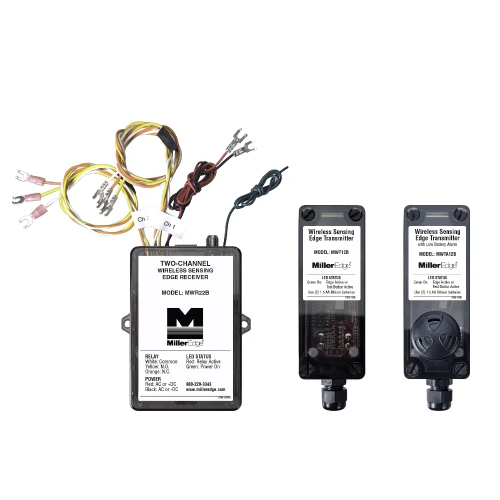 Miller Edge two-channel wireless receiver with two transmitters