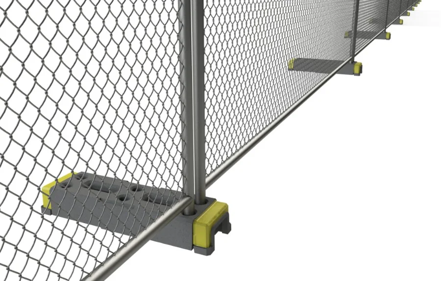 Oxford temporary fence weight holding chain link fence panel