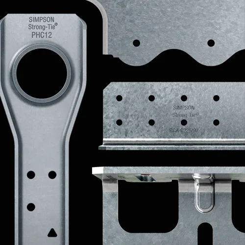 Cold-formed steel connector close-up