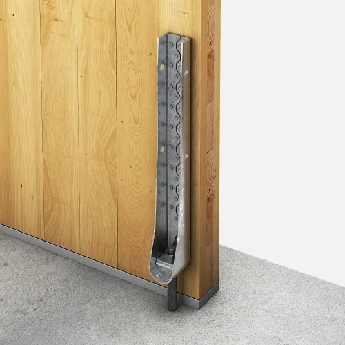 Face-mount beam hanger on a timber beam