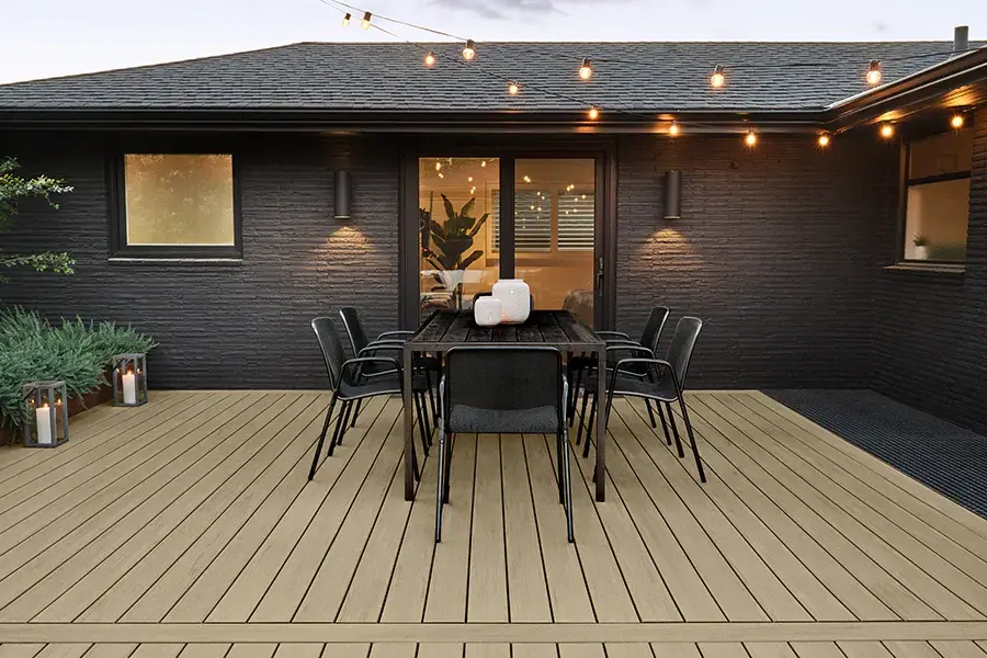 TimberTech composite deck with outdoor dining area