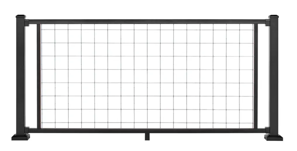 Trex sig alum railing mesh bk outline BKA0636PNLHRK