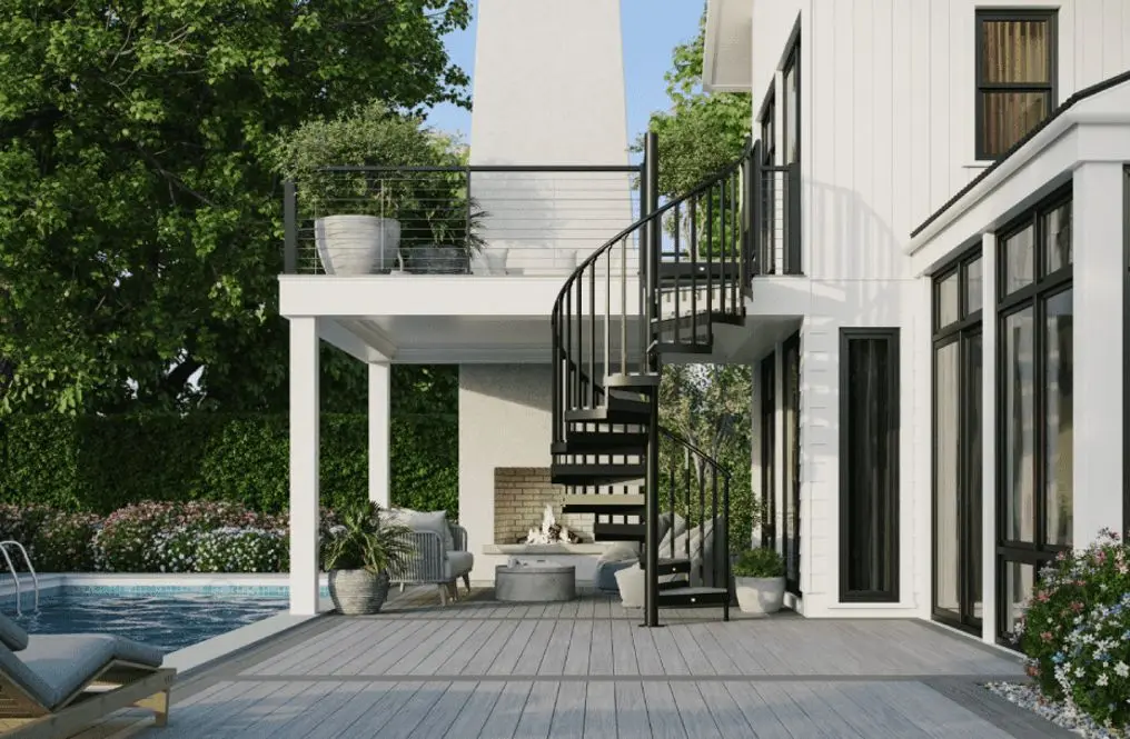 Trex Source Asset trex spiral stairs gallery charcoal black island mist Article Image Main