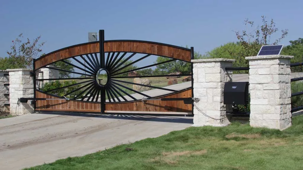 Ranger HD operator on a decorative starburst swing gate