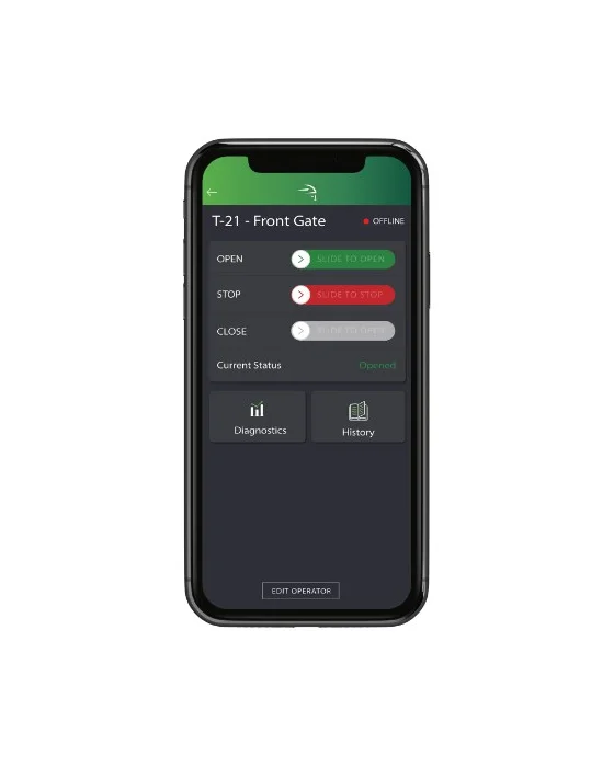 Viking Monitor gate status on a smartphone