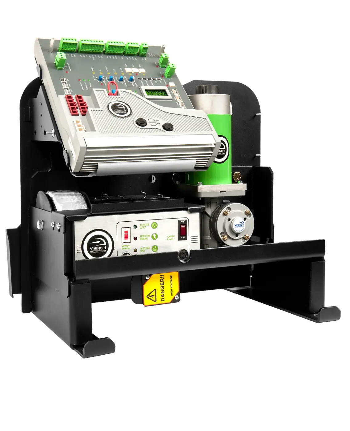 Viking solar-powered gate operator drive assembly and control board