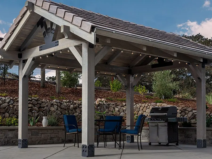 Woodtone engineered post and beam pavilion